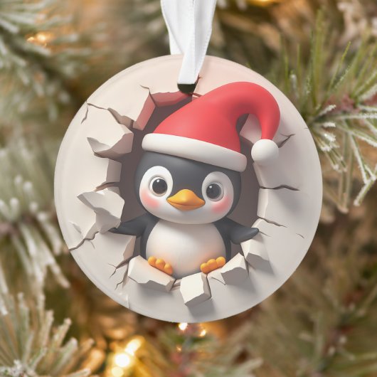 Cute Penguin Double-Sided Holiday Ornament オーナメント (ツリー)