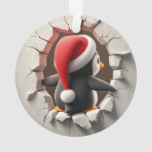 Cute Penguin Double-Sided Holiday Ornament オーナメント (裏面)