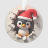 Cute Penguin Double-Sided Holiday Ornament オーナメント (正面)