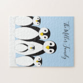 Cute Penguin Family ジグソーパズル (横)
