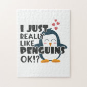 Cute Penguin I Just Really Like Penguins OK? ジグソーパズル (縦)