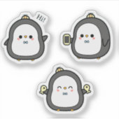 Cute Penguin Kawaii Sticker Set シール (正面)