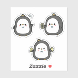 Cute Penguin Kawaii Sticker Set シール