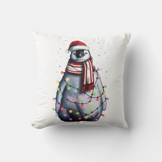 Cute Penguin Lover Funny Christmas Holiday Gift クッション (正面)