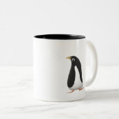 Cute Penguin Mug | Black Two-Tone Coffee Cup ツートーンマグカップ (正面右)