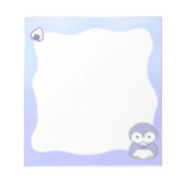 Cute Penguin Notepad | Kawaii Pastel Memo Pad ノートパッド (正面)
