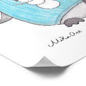 Cute Penguin Poster Penguin Happy Nursery Print ポスター (角)