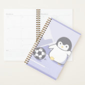 Cute Penguin Soccer Planner | Kawaii Pastel Spiral プランナー手帳 (ディスプレー)