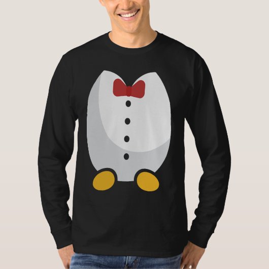Cute Penguin Tuxedo Halloween Party Costume Idea Tシャツ (正面)