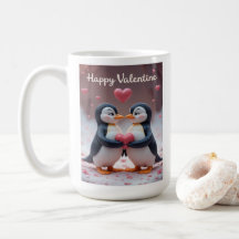 Cute Penguin Valentine Adorable Couple Love