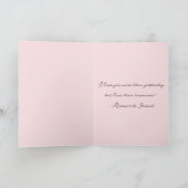 Cute Penguin Valentine Picnic Card for Girlfriends シーズンカード (内部)