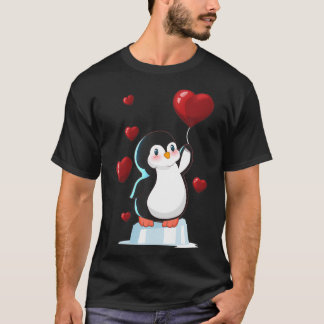 Cute Penguin Valentines Day Love Heart gift Tシャツ