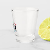 Cute Penguin Wearing Santa Hat Xmas Penguin Lover ショットグラス (右)