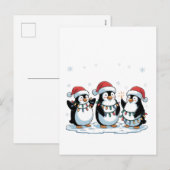 Cute Penguin Wearing Santa Hat Xmas Penguin Lover シーズンポストカード (正面/裏面)
