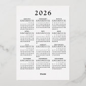 Cute Penguin White Red Gold Merry Bright Christmas 箔シーズンカード (裏面)