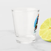 Cute Penguin Winter Warmer Xmas Jumper Cartoon ショットグラス (左)