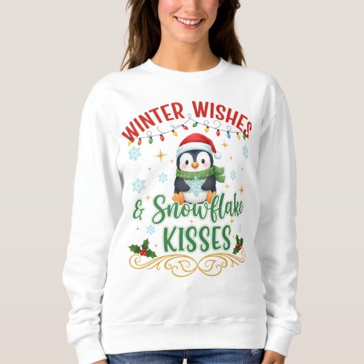 Cute Penguin Wintet sweatshirt スウェットシャツ (正面)