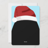 Cute Penguin with Santa Hat Merry Christmas Art シーズンカード (裏面)