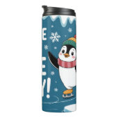 Cute Penguins Ice Skating Cartoon, Have an Ice Day タンブラー (回転右)