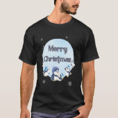 Cute penguins  Merry Christmas Tシャツ (正面)