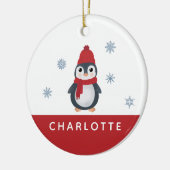 Cute Penguins Winter Birds Arctic Animals セラミックオーナメント (左)