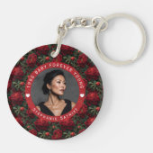 Cute Peony Flower Daughter’S Birthday キーホルダー (裏面)