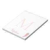 Cute Pepper Custom Name Initial ノートパッド (回転)
