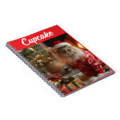 Cute Persian Cat Christmas Personalized Notebook ノートブック (右側)
