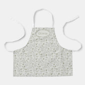 Cute Personalised Botanical Leaf Pattern Apron エプロン (正面)