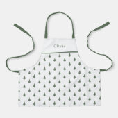 Cute Personalised Christmas Trees Pattern Apron エプロン (正面)