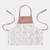 Cute Personalised Floral Botanical Pattern Apron エプロン (正面)