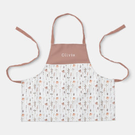 Cute Personalised Floral Botanical Pattern Apron エプロン