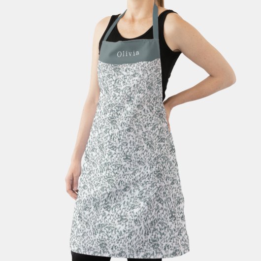 Cute Personalised Floral Botanical Pattern Apron エプロン (インサイチュ)