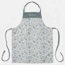 Cute Personalised Floral Botanical Pattern Apron エプロン