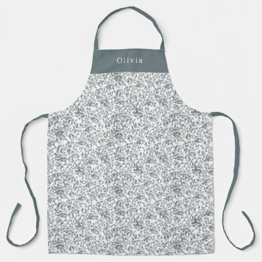 Cute Personalised Floral Botanical Pattern Apron エプロン (正面)