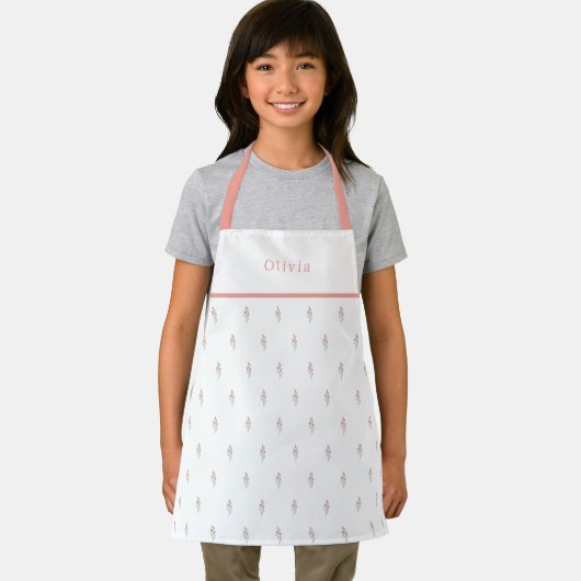 Cute Personalised Floral Botanical Pattern Apron エプロン (インサイチュ)