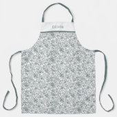 Cute Personalised Floral Botanical Pattern Apron エプロン (正面)