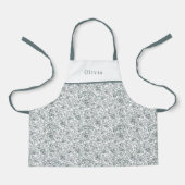 Cute Personalised Floral Botanical Pattern Apron エプロン (正面)