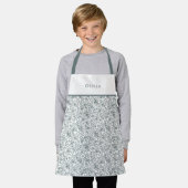 Cute Personalised Floral Botanical Pattern Apron エプロン (着用した状態)