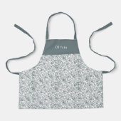 Cute Personalised Floral Botanical Pattern Apron エプロン (正面)