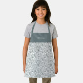 Cute Personalised Floral Botanical Pattern Apron エプロン (インサイチュ)