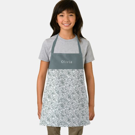 Cute Personalised Floral Botanical Pattern Apron エプロン (インサイチュ)
