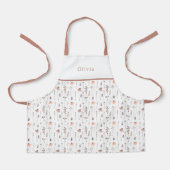 Cute Personalised Floral Botanical Pattern Apron エプロン (正面)