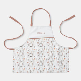 Cute Personalised Floral Botanical Pattern Apron エプロン