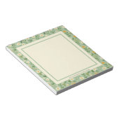 Cute Personalised Green Floral Botanical Note List ノートパッド (アングル)