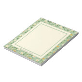 Cute Personalised Green Floral Botanical Note List ノートパッド (回転)