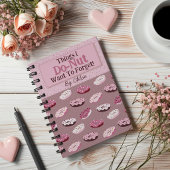 Cute Personalised Pink and Brown Donut Themed ノートブック