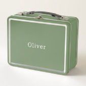 Cute Personalised Your Own Name Metal Lunchbox. メタルランチボックス (正面)