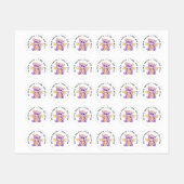 Cute Personalizable Dragon Kid's Labels ラベル (シート)