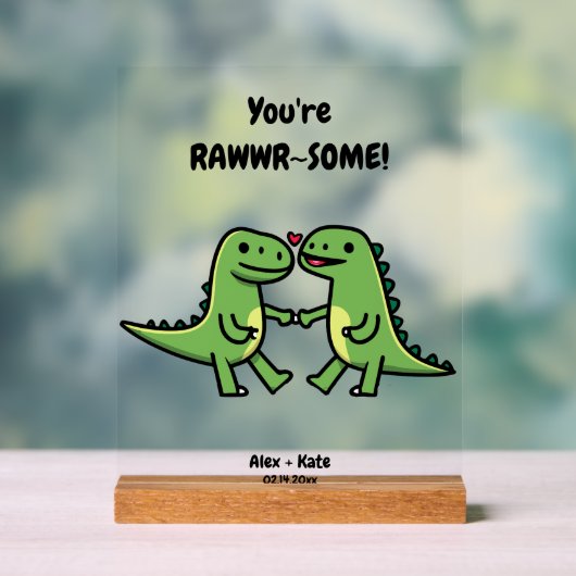 Cute Personalized Anniversary Gift アクリルサイン (ニュートラル)